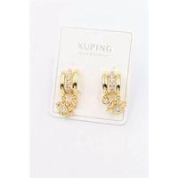 Taşlı Çoklu Görünümlü Küpe - Altın