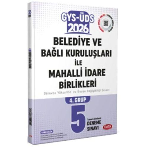 2026 Mahalli İdareler 4. Grup Tamamı Çözümlü 5 Deneme Sınavı Data Yayınları