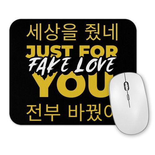 Bts Fake Love Typography Mouse Pad