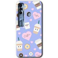 Tecno Spark 7 Pro HD Baskılı Kılıf + 9D Tam Ekran Koruyucu - Coffee Cake