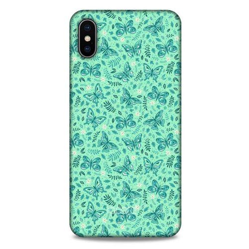 Apple iPhone XS Max Kılıf Kelebek Etkisi (7) Telefon Kılıfı Pembe Mavi