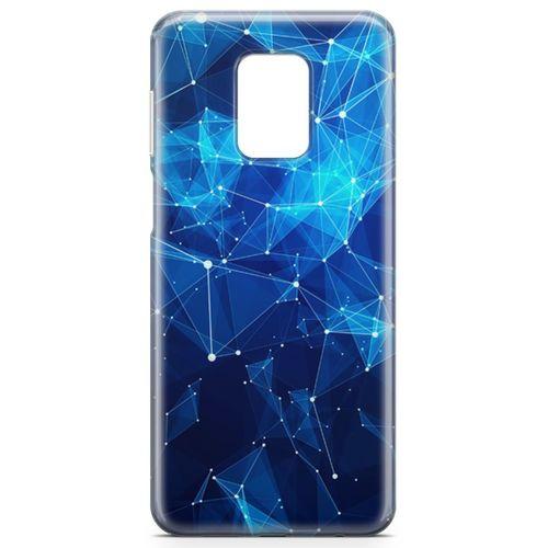 Xiaomi Redmi Note 9 Pro Kılıf Mavi Ağ Güvenliği Arka Kapak Koruma Desenli Full Koruyucu