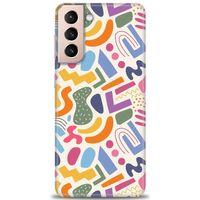 Samsung Galaxy S21 Plus Kılıf HD Baskılı Kılıf - Color + Tam Ekran Koruyucu