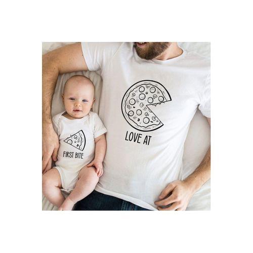 Baba Oğul Pizza Zıbın Tshirt (Tek Ürün Fiyatıdır Kombin Yapmak için 2 Adet Sepete Ekleyiniz)