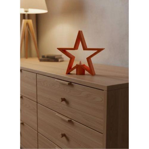 Dekoratif Yıldız Şeklinde Turuncu Mumluk Ev Aksesuarı