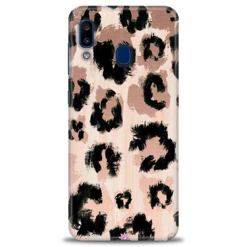 Samsung Galaxy A30 Kılıf HD Baskılı Kılıf - Leopar + Tam Ekran Koruyucu