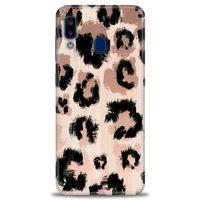 Samsung Galaxy A30 Kılıf HD Baskılı Kılıf - Leopar + Tam Ekran Koruyucu