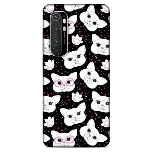 Lopard Xiaomi Mi Note 10 Lite Uyumlu Kılıf Kediler (30) Silicone Case Patiler