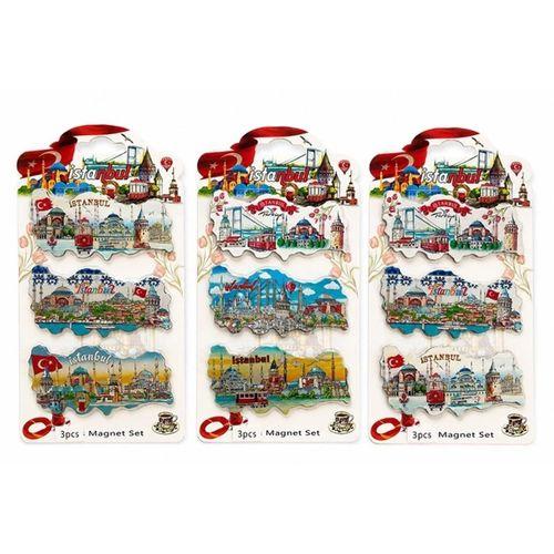 İstanbul Temalı Silikon Buzdolapı Süsü Magnet 3lü Set Alk5811