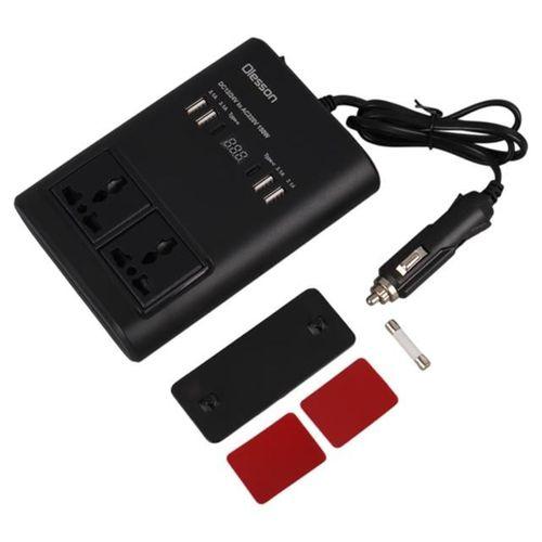 Olesson 1662 DC 12-24V 150W Oto Araç Power İnverter Ek Çakmak Girişi - 2x TYPE-C - 4x USB - 2x 220V Üniversal Priz