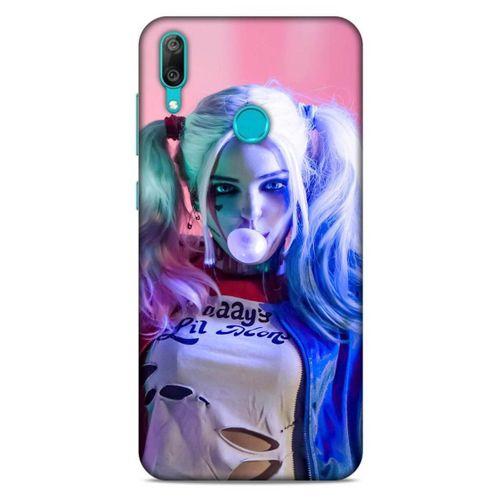 Huawei Y7 Prime 2019 Uyumlu Kılıf Harley Quinn (10) Full Koruma Kılıfı Pembe