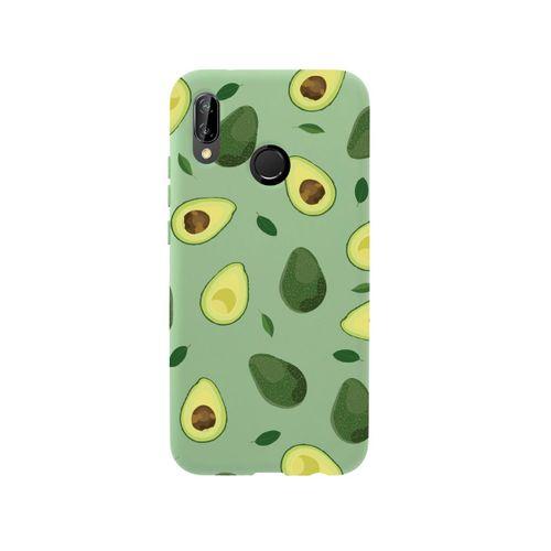 Huawei P20 Lite Avokado  Desenli Premium Silikonlu Yeşil Telefon Kılıfı