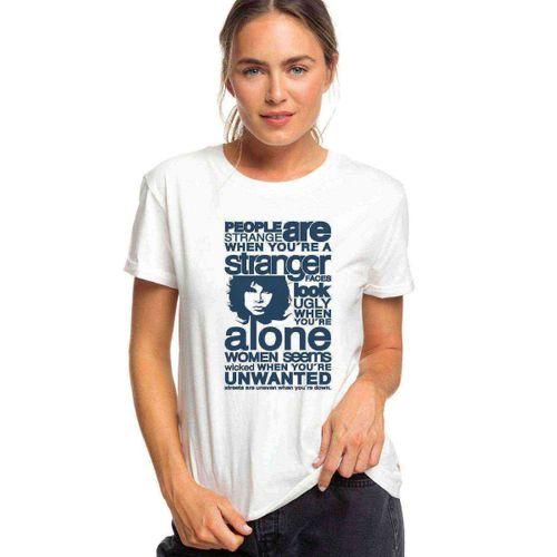 The Doors Baskılı Beyaz Kadın Tshirt
