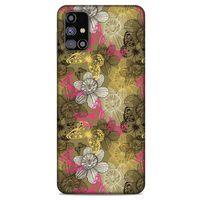 Samsung Galaxy M31s Kılıf Kelebek Etkisi (37) Silicone Cover Beyaz Açık Yeşil