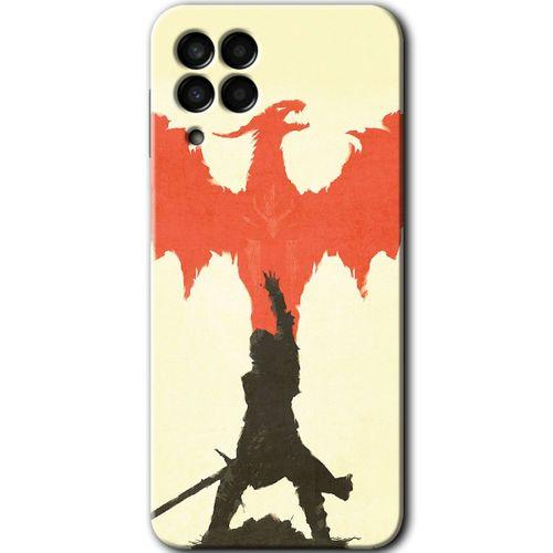 Galaxy M33 Kılıf HD Desen Baskılı Arka Kapak - Dragon Hunter 1 + Kırılmaz Cam