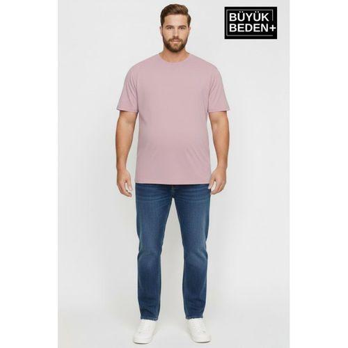 Büyük Beden Erkek Basic Tişört – Pamuklu Düz T-Shirt 3XL-6XL SPR26BTS510