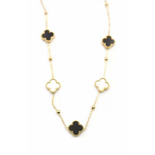 Boncuklu Yonca Kolye - Altın