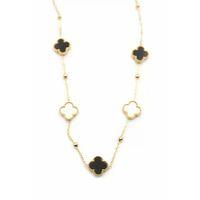 Boncuklu Yonca Kolye - Altın