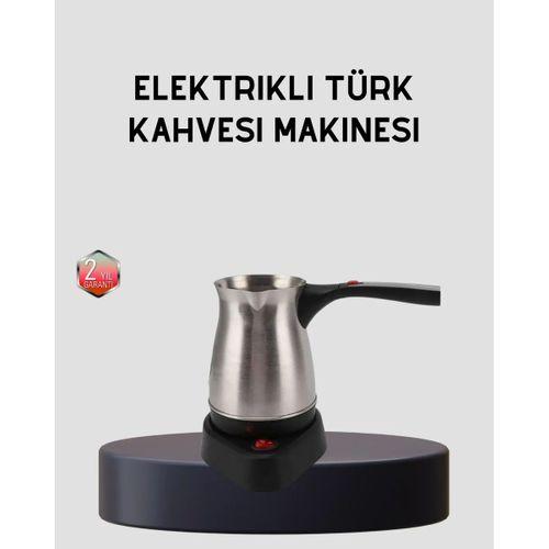 Elektrikli Türk Kahvesi Cezvesi 800w Kablosuz Döner Tabanlı