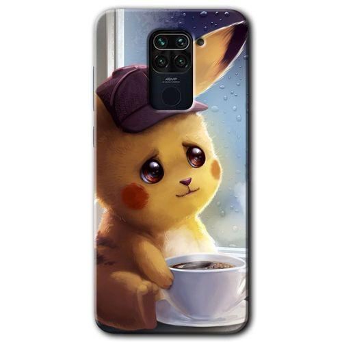 Xiaomi Redmi Note 9 Kılıf HD Desen Baskılı Arka Kapak + Temperli Cam - Üzgün Pikaçu