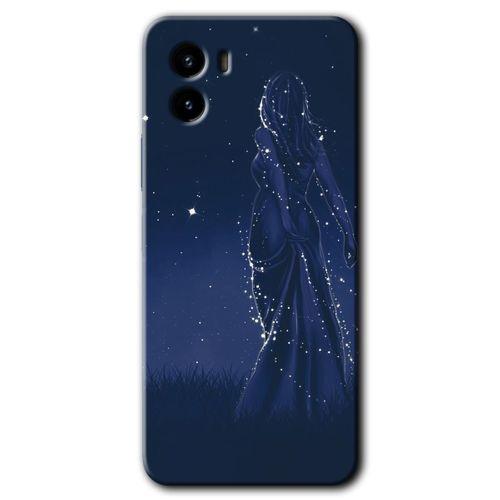Vivo Y15s Kılıf HD Desen Baskılı Arka Kapak - Gecenin Kraliçesi + Kırılmaz Cam