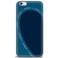 iPhone 6 Kılıf HD Baskılı Kılıf - Amor Mavi + Tam Ekran Koruyucu