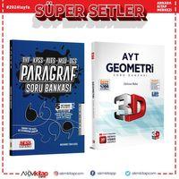 3D AYT Geometri ve AKM Paragraf Soru Bankası Seti 2 Kitap