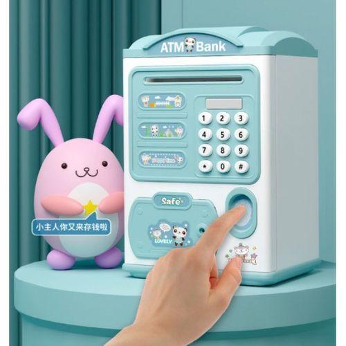 Parmak İzi Görünümlü Elektronik Şifreli Otomatik Kağıt Para Alan ATM Kumbara (3748)