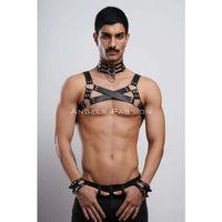Gay Fantazi Giyim, Erkek  Partywear, Tecnowear, Erkek  Göğüs Harness- Brfm55