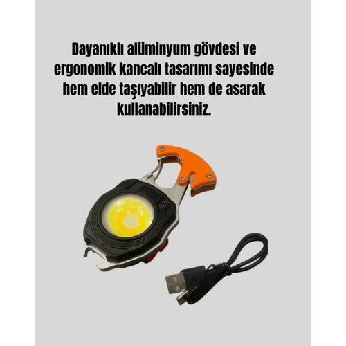Usb Şarjlı Mini Led Anahtarlık Fener