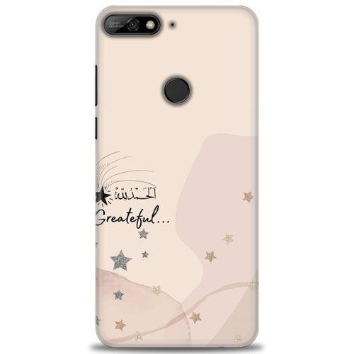 Huawei Y7 2018 Kılıf HD Baskılı Kılıf - Greateful + Tam Ekran Koruyucu