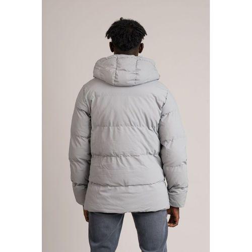 Slimfit Sabit Kapşonlu Elyaf Dolgulu Şişme Mont