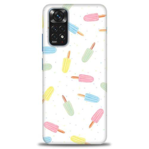 Xiaomi Redmi Note 12 4G Kılıf HD Baskılı Kılıf - Renkli Dondurmalar + Tam Ekran Koruyucu
