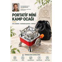 Portatif Mini Kamp Ocağı Katlanabilir Gazlı Kamp Pürmüzü Çakmaklı Açık Hava Ocağı 723726