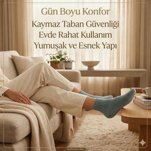 Kaymaz Tabanlı Yoga Pilates 8’li Çorap, Silikon Tabanlı Esnek Nefes Alan Ev Ve Spor Çorabı