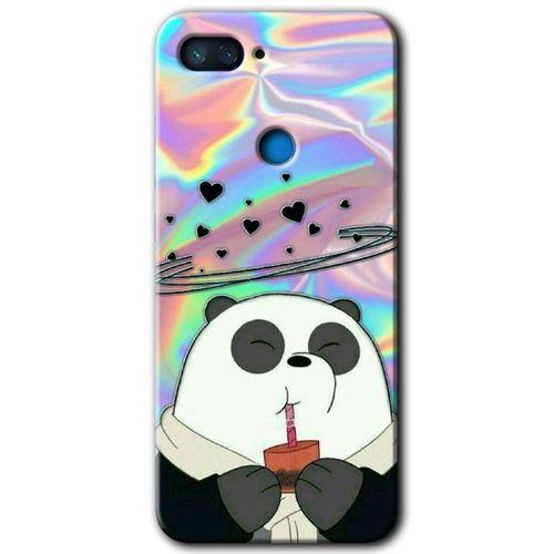 Xiaomi Mi 8 Lite HD Baskılı Kılıf + 9D Tam Ekran Koruyucu - Milkshake Panda