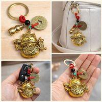 Metal Şans Ve Bereket Kedisi Anahtarlık Model 1