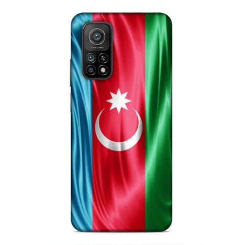 Xiaomi Mi 10T 5G Uyumlu Kılıf Azarbaijan (36) Glitter Kılıf Tam Bayrak