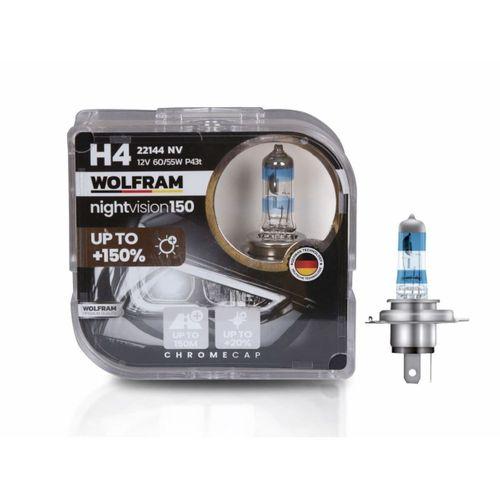 Wolfram H4 Ampul NV +%150 Fazla Işık ve %20 Beyaz Işık 12V 60/55W