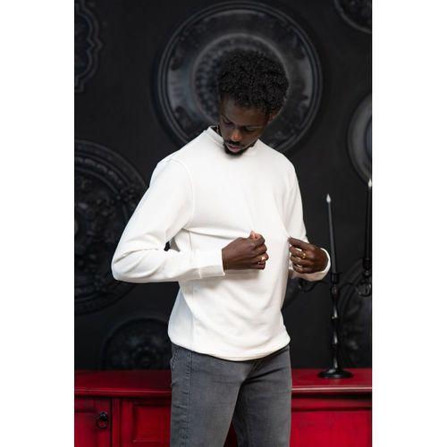 Dorss Regular Fit Armürlü Bisiklet Yaka Likralı Mevsimlik Sweatshirt