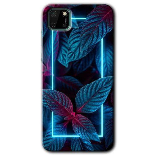 MRCİLETİSİM Huawei Y5P Kılıf HD Desen Baskılı Arka Kapak + Temperli Cam - Mekanik Yaprak 4