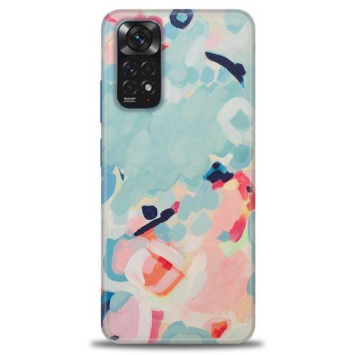 Xiaomi Redmi Note 11 Kılıf HD Baskılı Kılıf - Mavi + Tam Ekran Koruyucu