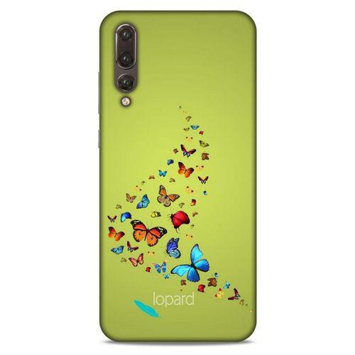 Huawei P20 Pro Kılıf Kelebek Etkisi (48) Bumper Kılıf Pembe Yeşil