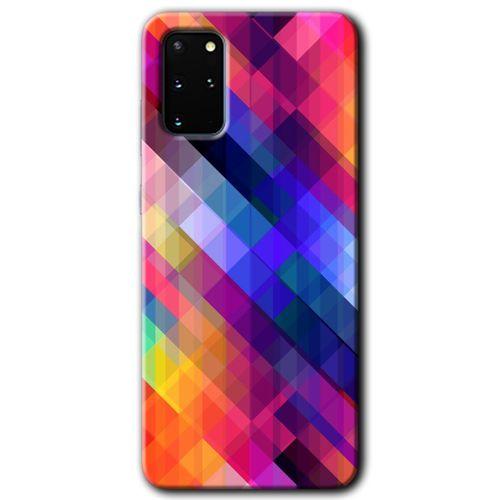 Galaxy S20 Plus Kılıf HD Desen Baskılı Arka Kapak - Multi Oblique + Kırılmaz Cam