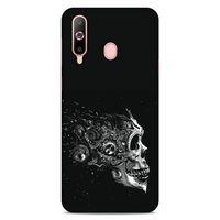 Lopard Samsung Galaxy A60 Uyumlu Kılıf Tattoo's (9) Kılıf Beyaz Siyah