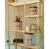 Deri Şeritli Yuvarlak Çok Amaçlı Düzenleyici Organizer Kutu Keçe Sepet (maxi) 03815