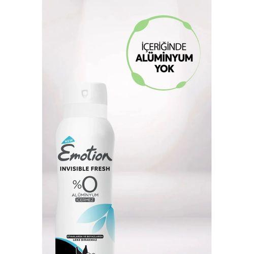 3 Adet Emotion Invisible Fresh Black & White Kadın Deodorant 150ml Vegan, Leke Bırakmaz