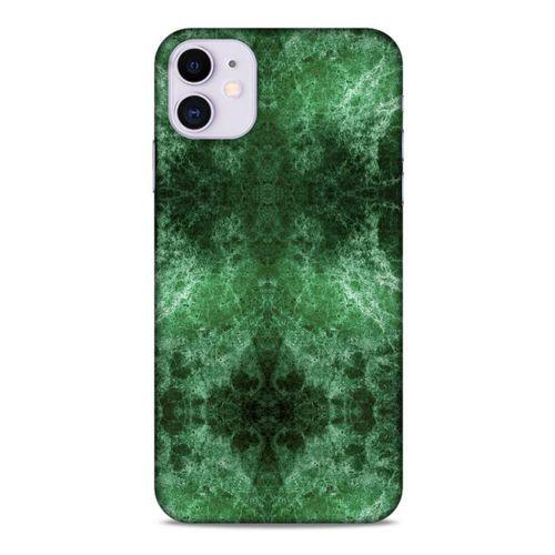 Mermer Desenli (12) Tema Koruyucu Silikon Yeşil Apple Iphone 11 Kılıf
