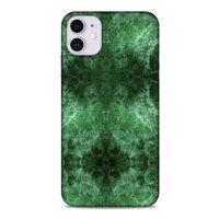 Mermer Desenli (12) Tema Koruyucu Silikon Yeşil Apple Iphone 11 Kılıf