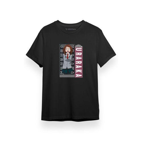 My Hero Academia Uravity Ochaco Uraraka Art Siyah Kısa kol Erkek Tshirt